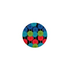 Vibrant Retro Pattern 1  Mini Magnets by DanaeStudio