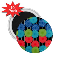 Vibrant Retro Pattern 2 25  Magnets (10 Pack)  by DanaeStudio