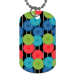 Vibrant Retro Pattern Dog Tag (one Side) by DanaeStudio