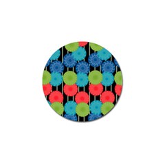 Vibrant Retro Pattern Golf Ball Marker by DanaeStudio