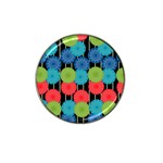 Vibrant Retro Pattern Hat Clip Ball Marker (10 pack) Front