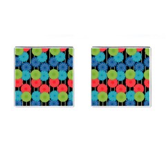 Vibrant Retro Pattern Cufflinks (square) by DanaeStudio