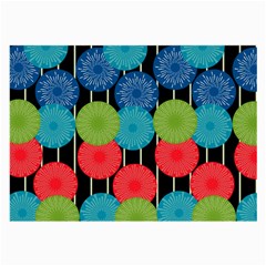 Vibrant Retro Pattern Large Glasses Cloth by DanaeStudio