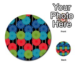 Vibrant Retro Pattern Multi-purpose Cards (round) 