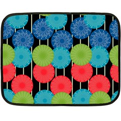 Vibrant Retro Pattern Fleece Blanket (mini) by DanaeStudio