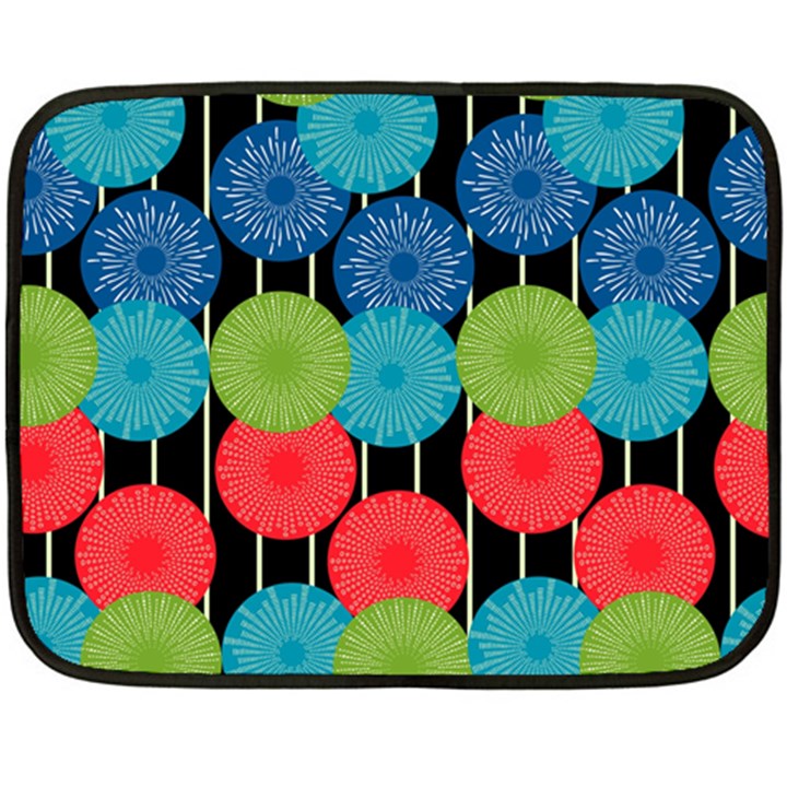 Vibrant Retro Pattern Double Sided Fleece Blanket (Mini) 