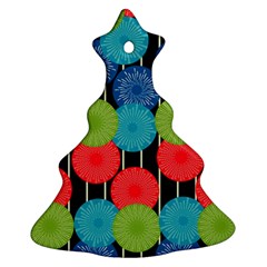 Vibrant Retro Pattern Ornament (christmas Tree)