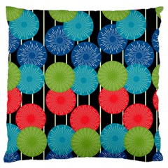 Vibrant Retro Pattern Large Cushion Case (two Sides) by DanaeStudio