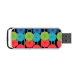 Vibrant Retro Pattern Portable USB Flash (Two Sides) Front