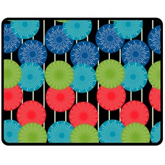 Vibrant Retro Pattern Double Sided Fleece Blanket (medium)  by DanaeStudio