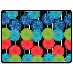 Vibrant Retro Pattern Double Sided Fleece Blanket (large)  by DanaeStudio