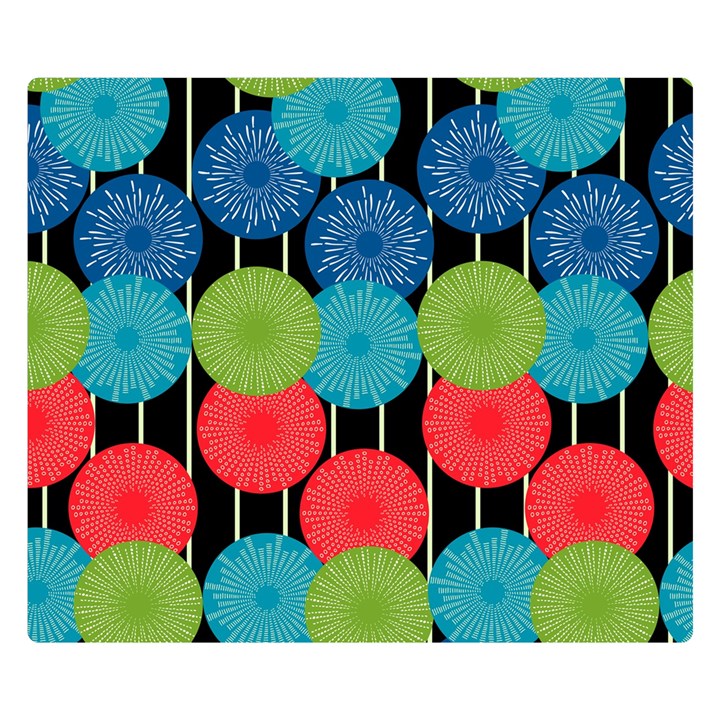 Vibrant Retro Pattern Double Sided Flano Blanket (Small) 