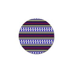 Colorful Retro Geometric Pattern Golf Ball Marker by DanaeStudio