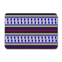 Colorful Retro Geometric Pattern Small Doormat  by DanaeStudio