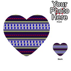 Colorful Retro Geometric Pattern Multi-purpose Cards (heart) 