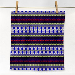 Colorful Retro Geometric Pattern Face Towel by DanaeStudio