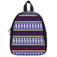 Colorful Retro Geometric Pattern School Bags (small)  by DanaeStudio