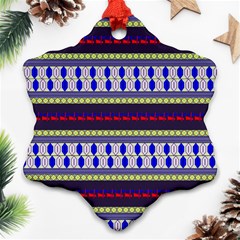 Colorful Retro Geometric Pattern Ornament (snowflake) 