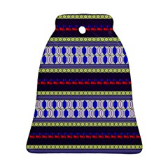 Colorful Retro Geometric Pattern Ornament (bell) 