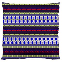 Colorful Retro Geometric Pattern Large Cushion Case (one Side) by DanaeStudio