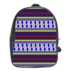 Colorful Retro Geometric Pattern School Bags (xl)  by DanaeStudio