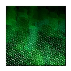 Ombre Green Abstract Forest Tile Coasters by DanaeStudio