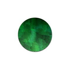 Ombre Green Abstract Forest Golf Ball Marker by DanaeStudio