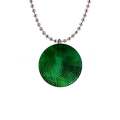 Ombre Green Abstract Forest Button Necklaces by DanaeStudio