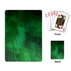 Ombre Green Abstract Forest Playing Card