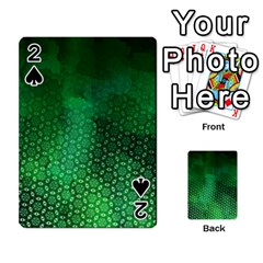 Ombre Green Abstract Forest Playing Cards 54 Designs 