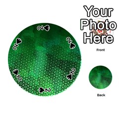 Ombre Green Abstract Forest Playing Cards 54 (round) 