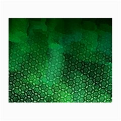 Ombre Green Abstract Forest Small Glasses Cloth (2-side) by DanaeStudio