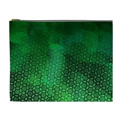 Ombre Green Abstract Forest Cosmetic Bag (xl) by DanaeStudio