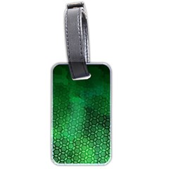 Ombre Green Abstract Forest Luggage Tags (two Sides) by DanaeStudio