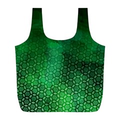 Ombre Green Abstract Forest Full Print Recycle Bags (l)  by DanaeStudio