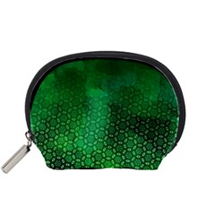 Ombre Green Abstract Forest Accessory Pouches (small)  by DanaeStudio