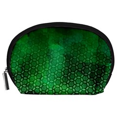 Ombre Green Abstract Forest Accessory Pouches (large)  by DanaeStudio