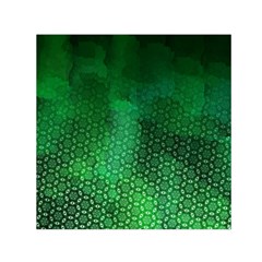 Ombre Green Abstract Forest Small Satin Scarf (square)  by DanaeStudio