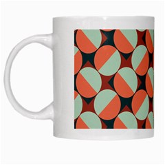 Modernist Geometric Tiles White Mugs