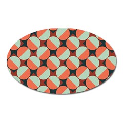 Modernist Geometric Tiles Oval Magnet by DanaeStudio