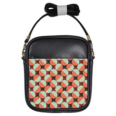 Modernist Geometric Tiles Girls Sling Bags by DanaeStudio