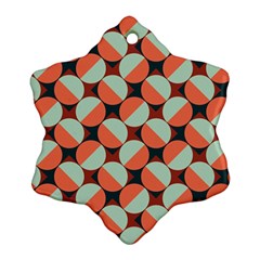 Modernist Geometric Tiles Snowflake Ornament (2-side)