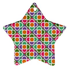 Modernist Floral Tiles Ornament (star) 