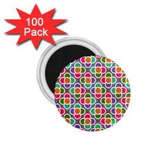 Modernist Floral Tiles 1 75  Magnets (100 Pack)  by DanaeStudio