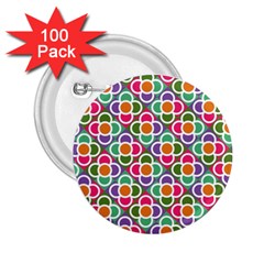 Modernist Floral Tiles 2 25  Buttons (100 Pack)  by DanaeStudio