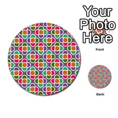 Modernist Floral Tiles Multi-purpose Cards (round) 