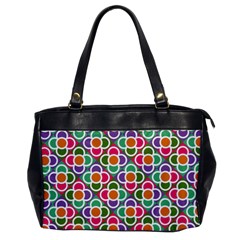 Modernist Floral Tiles Office Handbags by DanaeStudio