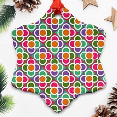 Modernist Floral Tiles Ornament (snowflake) 