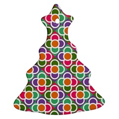 Modernist Floral Tiles Ornament (christmas Tree)