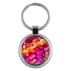 Geometric Fall Pattern Key Chains (round)  by DanaeStudio